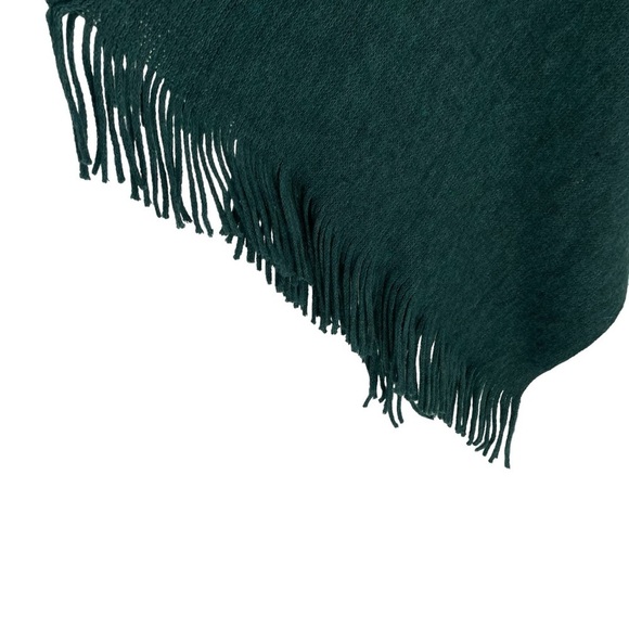 Chico’s Emerald Green Cowlneck Poncho - One Size - Picture 6 of 8